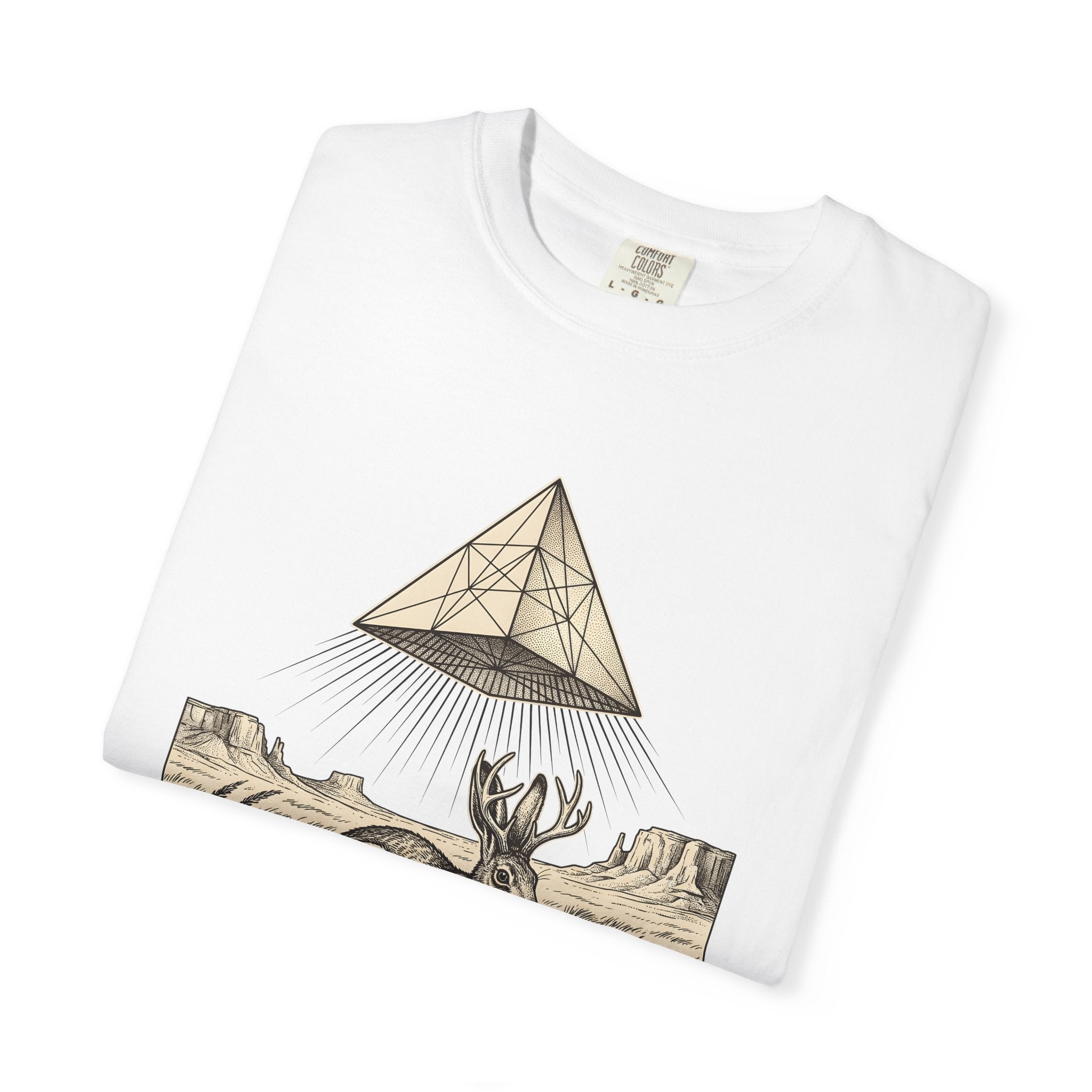 Jackalope Shirt Mystical Animal Gift Women Boho Tee Antelope T-Shirt Spiritual Fan Bohemian Tshirt Creature Graphic Vintage Pyramid Tshirt