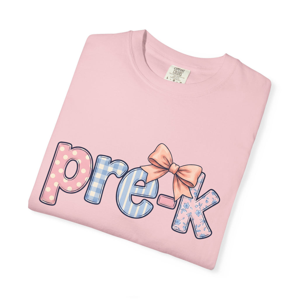 Pastel Bow Motif Shirt Teachers Learning Gift Women Playful Tee Bow T-Shirt Educator Enthusiast Whimsical Tshirt Educational Graphic
