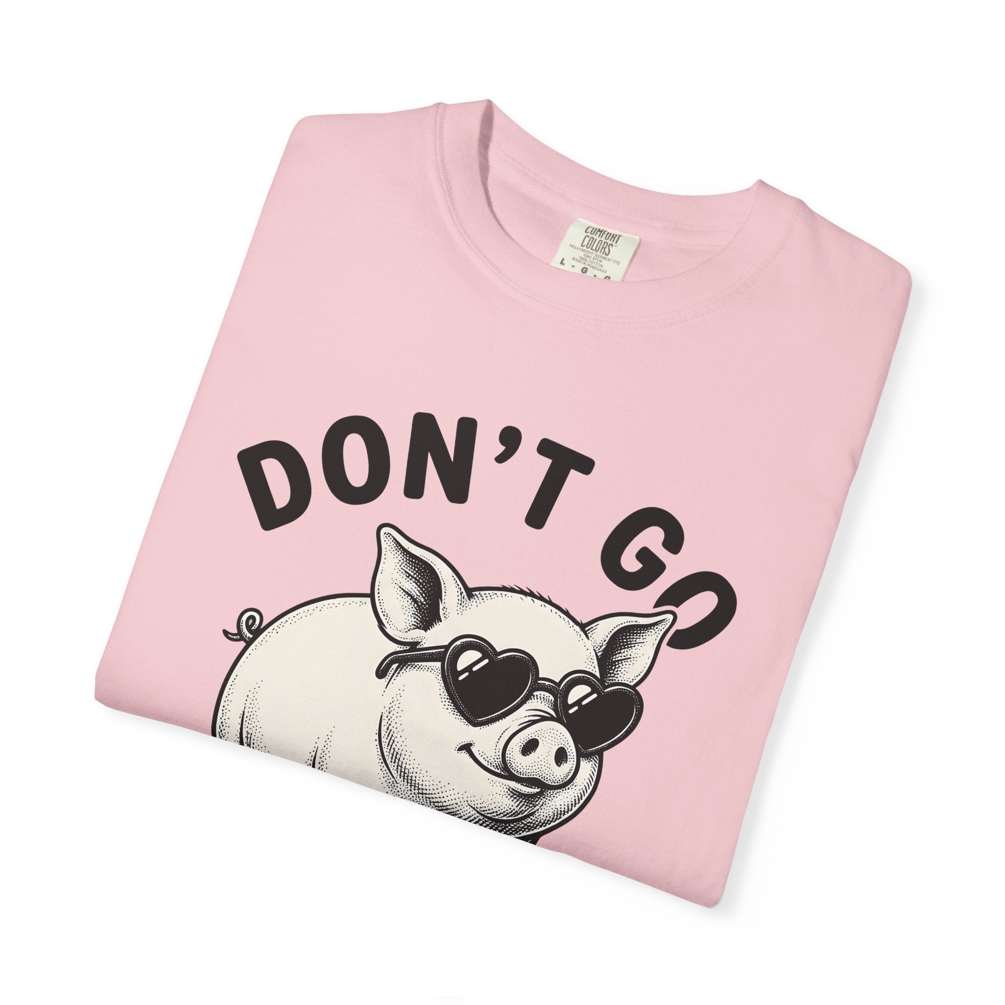 Pig Drawing Shirt Funny Wildlife Gift Women Cartoon Tee Swine T-Shirt Humor Fan Comic Tshirt Animal Graphic Hand Painted Love Sunglasses