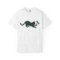 Cat Silhouette Shirt Cat Nature Gift Women Botanical Tee Kitten T-Shirt Cat Fan Feline Tshirt Wildlife Graphic Minimalist Dragonfly Tshirt