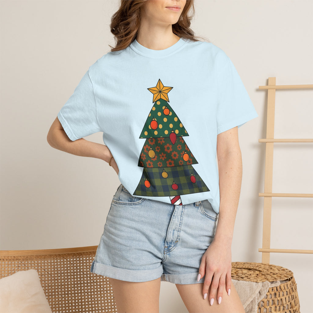 Christmas Tree Shirt Christmas Festive Gift Women Country Tee Fir Tree T-Shirt Holiday Fan Christmas Tree Tshirt Holiday Graphic Classic