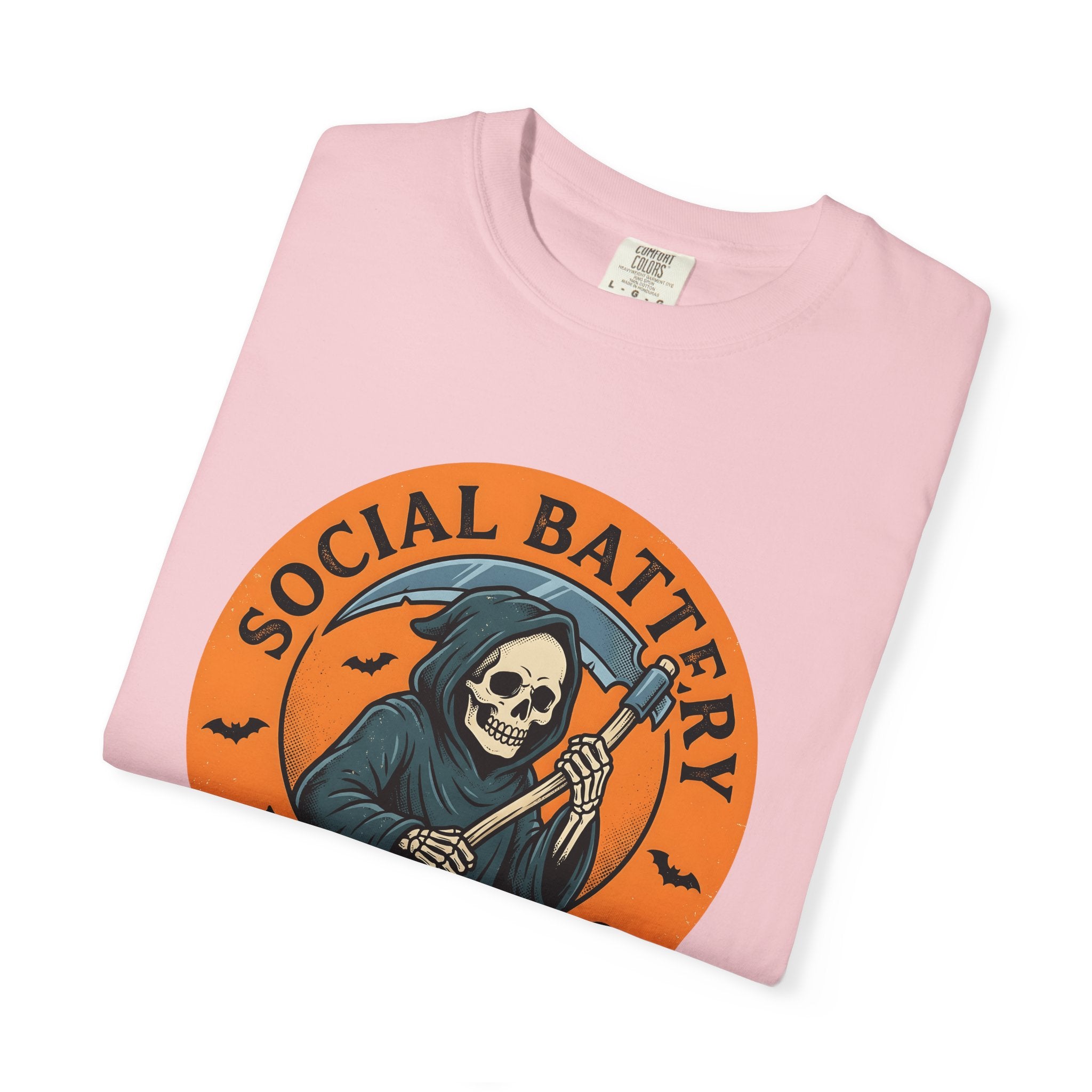 Grim Reaper Shirt Halloween Goth Gift Women Vintage Tee Death Harvest T-Shirt Horror Fan Dark Art Tshirt Gothic Graphic Retro Bats Tshirt