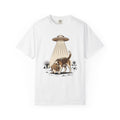 Beagle Puppy Shirt Dog Sci-Fi Gift Women Retro Tee Puppy T-Shirt Dog Fan Hound Tshirt Space Graphic Antique Ufo Tshirt