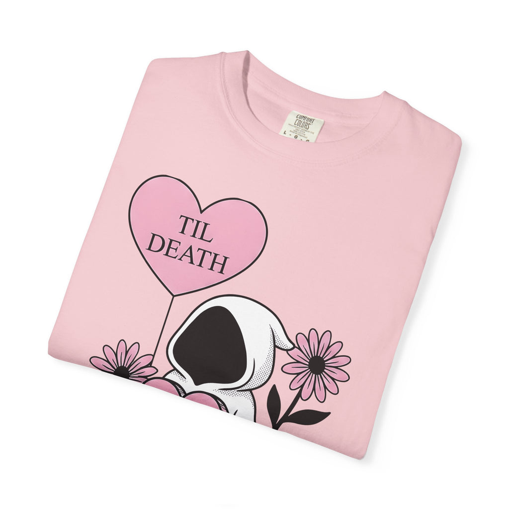 Skull Grim Shirt Halloween Macabre Gift Women Line Art Tee Skeleton T-Shirt Horror Fan Dark Art Tshirt Gothic Graphic Sketch Blooms Tshirt