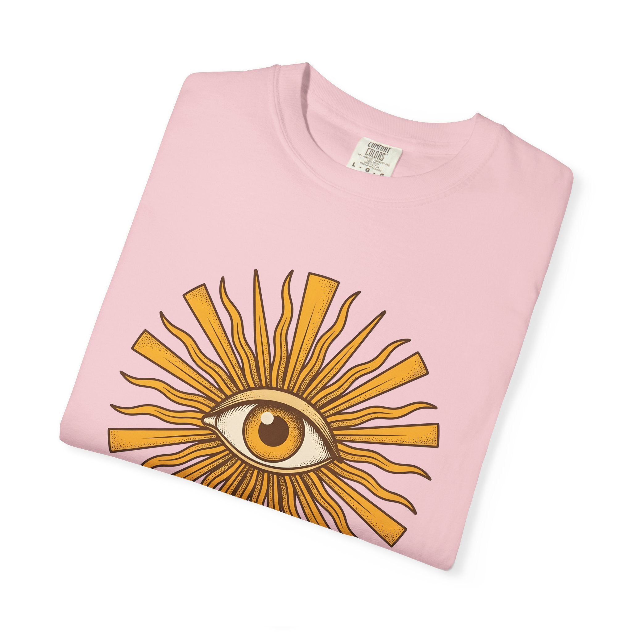 Sun Eye Shirt Boho Spiritual Gift Women Hippie Tee Sun T-Shirt Bohemian Enthusiast Psychedelic Tshirt Mystical Graphic Retro Beams Tshirt