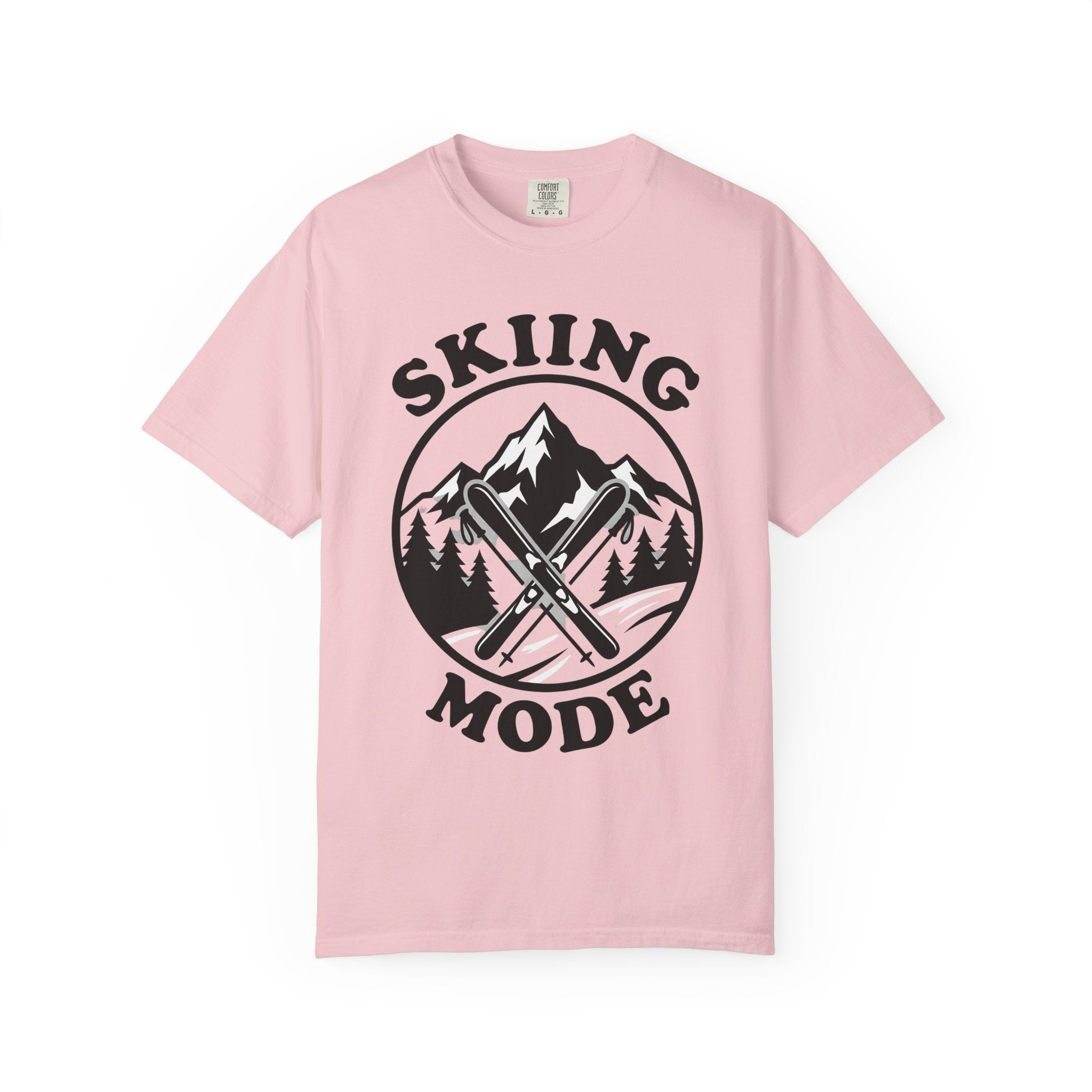 Crossed Skis Shirt Skiing Adventure Gift Women Bold Graphic Tee Skis T-Shirt Snowboarder Enthusiast Graphic Tshirt Thrill Seeker Graphic