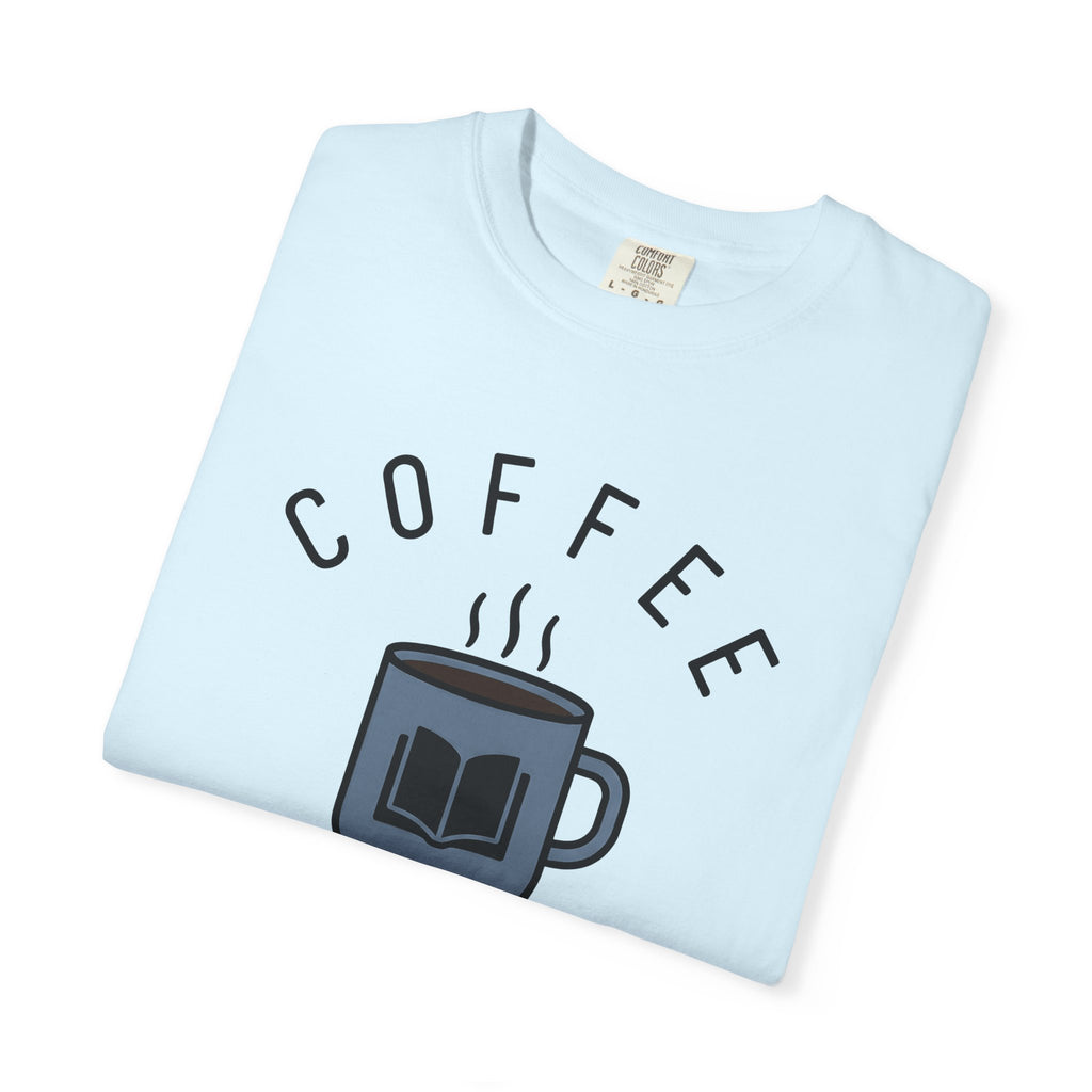 Espresso Cup Shirt Coffee Books Gift Women Sleek Tee Coffee Mug T-Shirt Coffee Fan Minimalist Tshirt Literary Graphic Chic Tome Tshirt