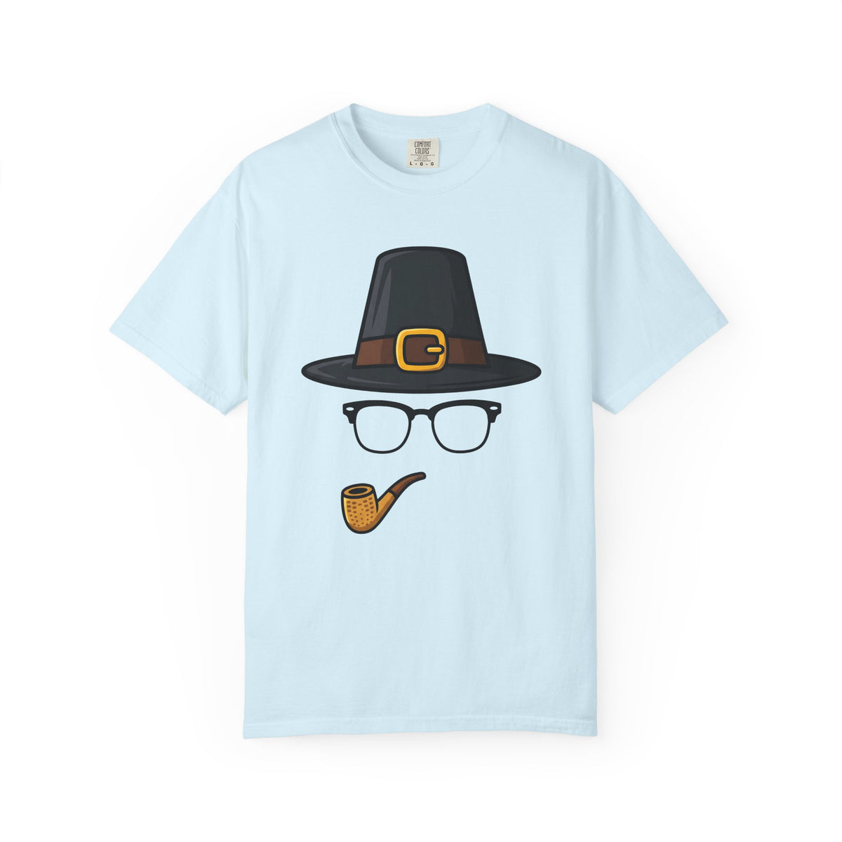 Pilgrim Hat Shirt Thanksgiving Prank Gift Women Animated Tee Pilgrim T-Shirt Turkey Fan Cartoon Tshirt Gag Graphic Basic Smoking Pipe Tshirt