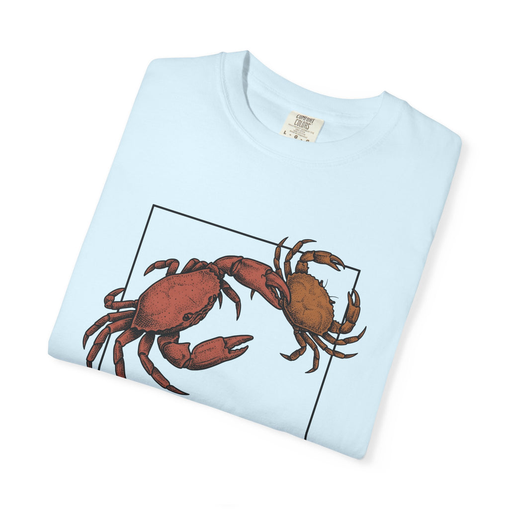 Crab Graphic Shirt Funny Seafood Gift Women Vintage Tee Crustacean T-Shirt Humor Fan Distressed Tshirt Shellfish Graphic Retro Frame Tshirt