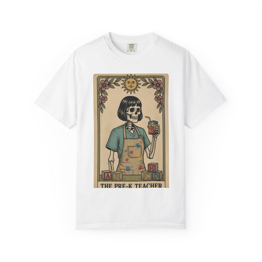 Skeletal Professor Shirt Teacher Gag Gift Women Fortune Card Tee Skeleton T-Shirt Educator Enthusiast Tarot Tshirt Prank Graphic Classic