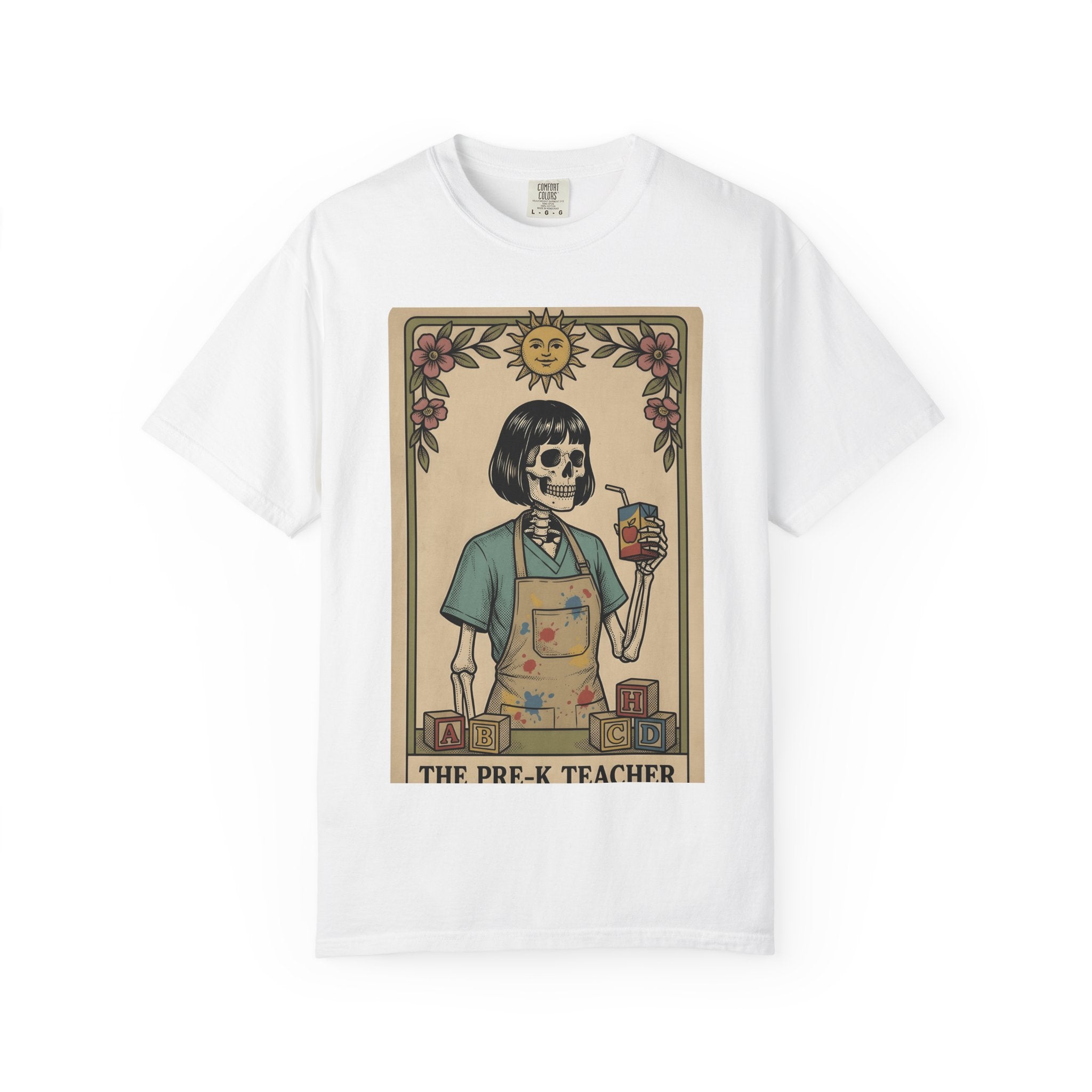 Skeletal Professor Shirt Teacher Gag Gift Women Fortune Card Tee Skeleton T-Shirt Educator Enthusiast Tarot Tshirt Prank Graphic Classic