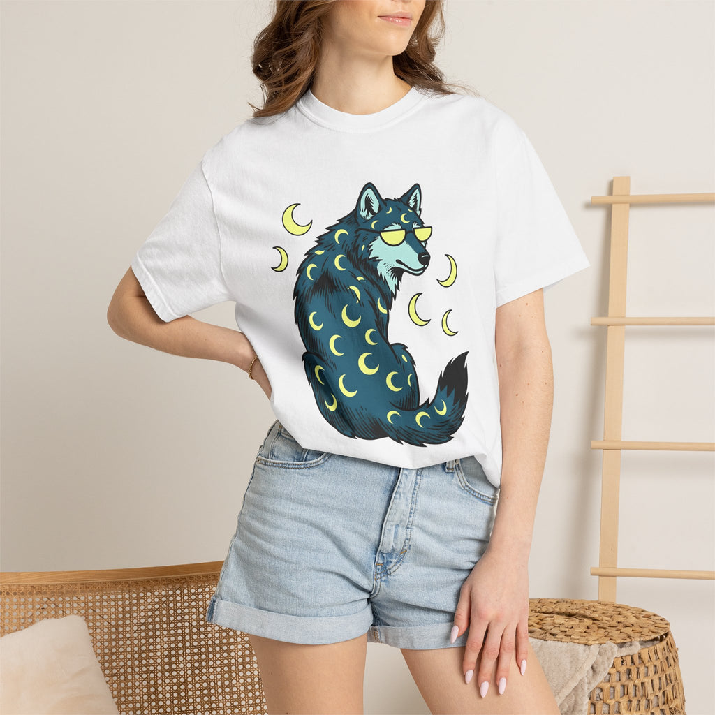 Wolf Drawing Shirt St Valentines Day Nature Gift Women Line Art Tee Wolf T-Shirt Valentine Fan Linework Tshirt Wildlife Graphic Classic