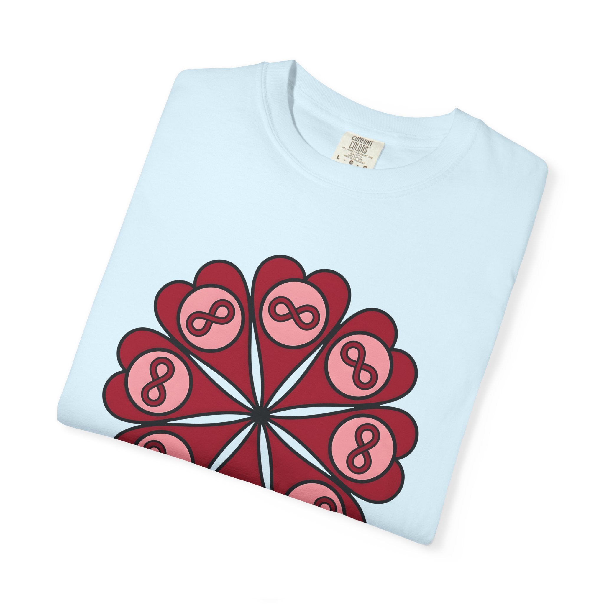 Love Mandala Shirt Boho Chic Romance Gift Women Simple Tee Mandala T-Shirt Bohemian Fan Minimalist Tshirt Valentine Graphic Abstract Endless