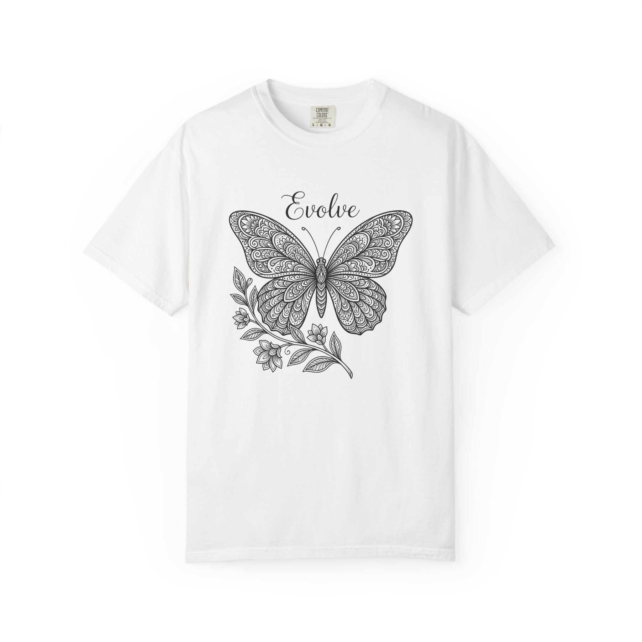 Butterfly Print Shirt Animals & Flowers Flora Gift Women Vintage Tee Butterfly T-Shirt Wildlife Fan Insect Tshirt Botanical Graphic Abstract