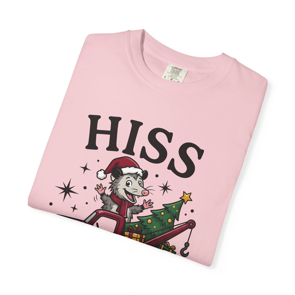 Opossum Pickup Shirt Christmas Wildlife Gift Women Comic Tee Possum T-Shirt Christmas Fan Cartoon Tshirt Wildlife Graphic Vintage Holiday