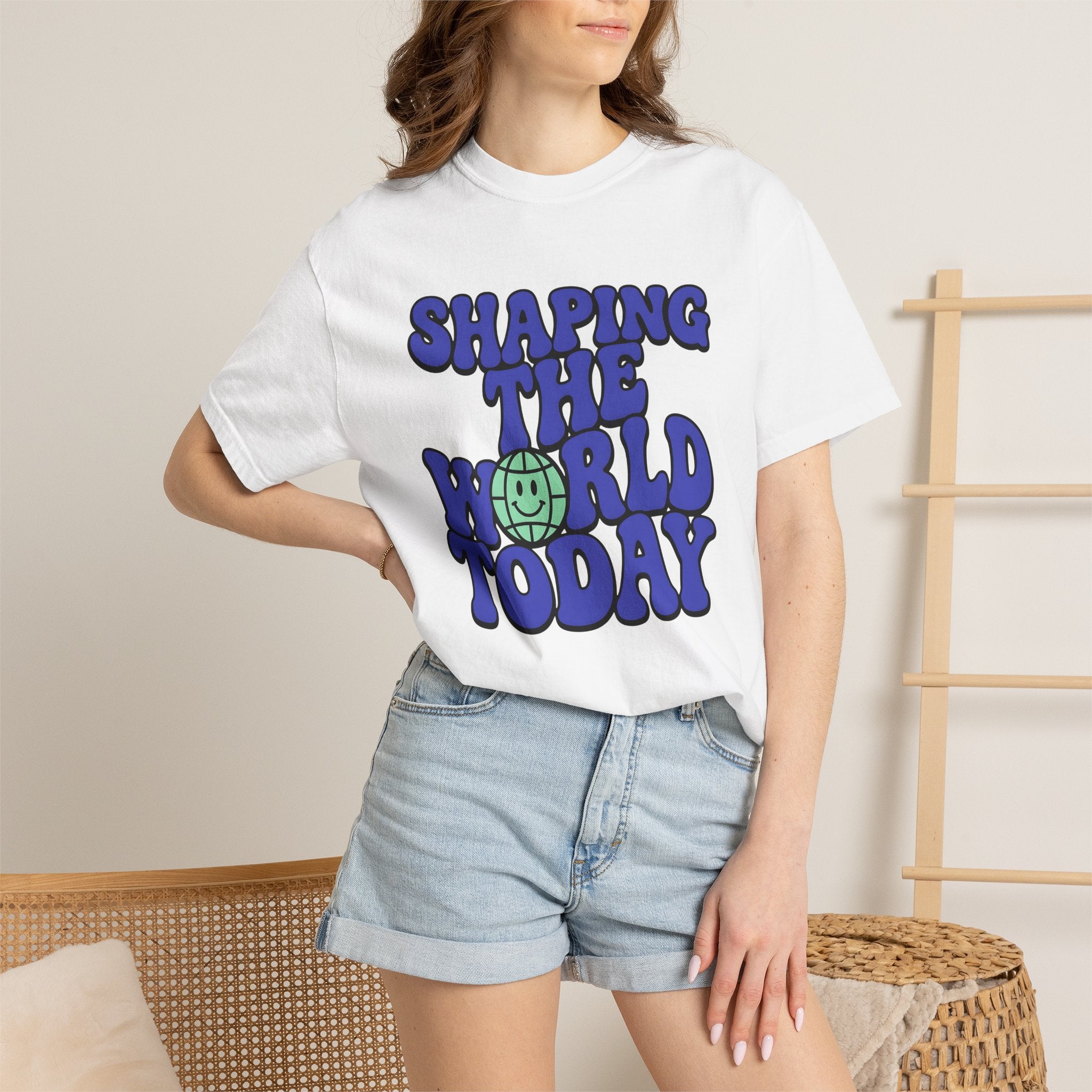Joyful World Shirt Teachers Thanks Gift Women Playful Tee Happiness T-Shirt Educator Enthusiast Fun Tshirt Appreciation Graphic Old School