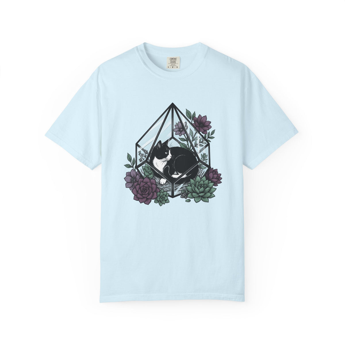 Tuxedo Cat Shirt Cat Plants Unisex Gift Garden Tee Black Cat T-Shirt Cat Fan
