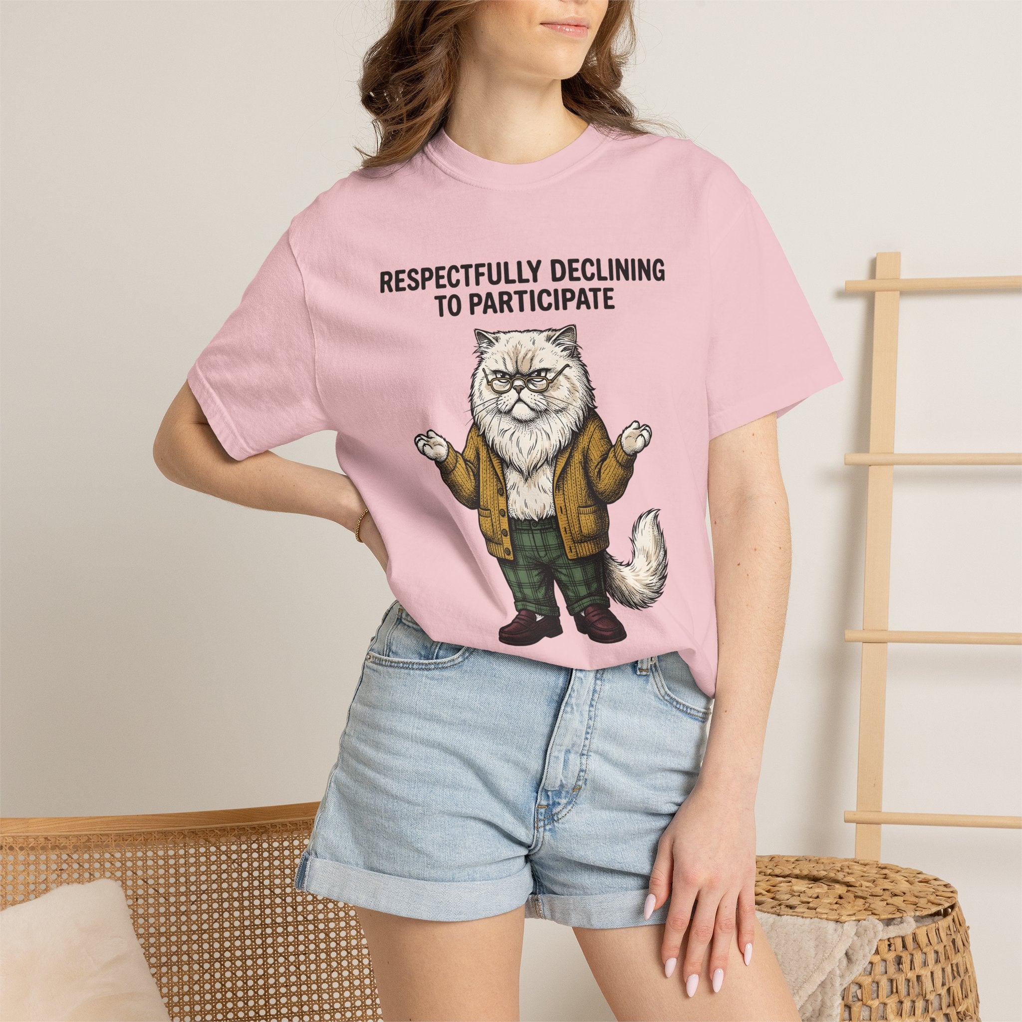 Cranky Cat Shirt Funny Jokes Gift Women Old School Tee Grumpy Cat T-Shirt Humor Fan Retro Tshirt Pun Graphic Doodle Eyeglasses Tshirt