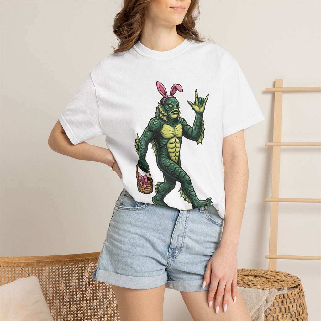Odd Bunny Shirt Easter Fright Gift Women Caricature Tee Rabbit T-Shirt Easter Fan Cartoon Tshirt Scary Graphic Throwback Spring Basket