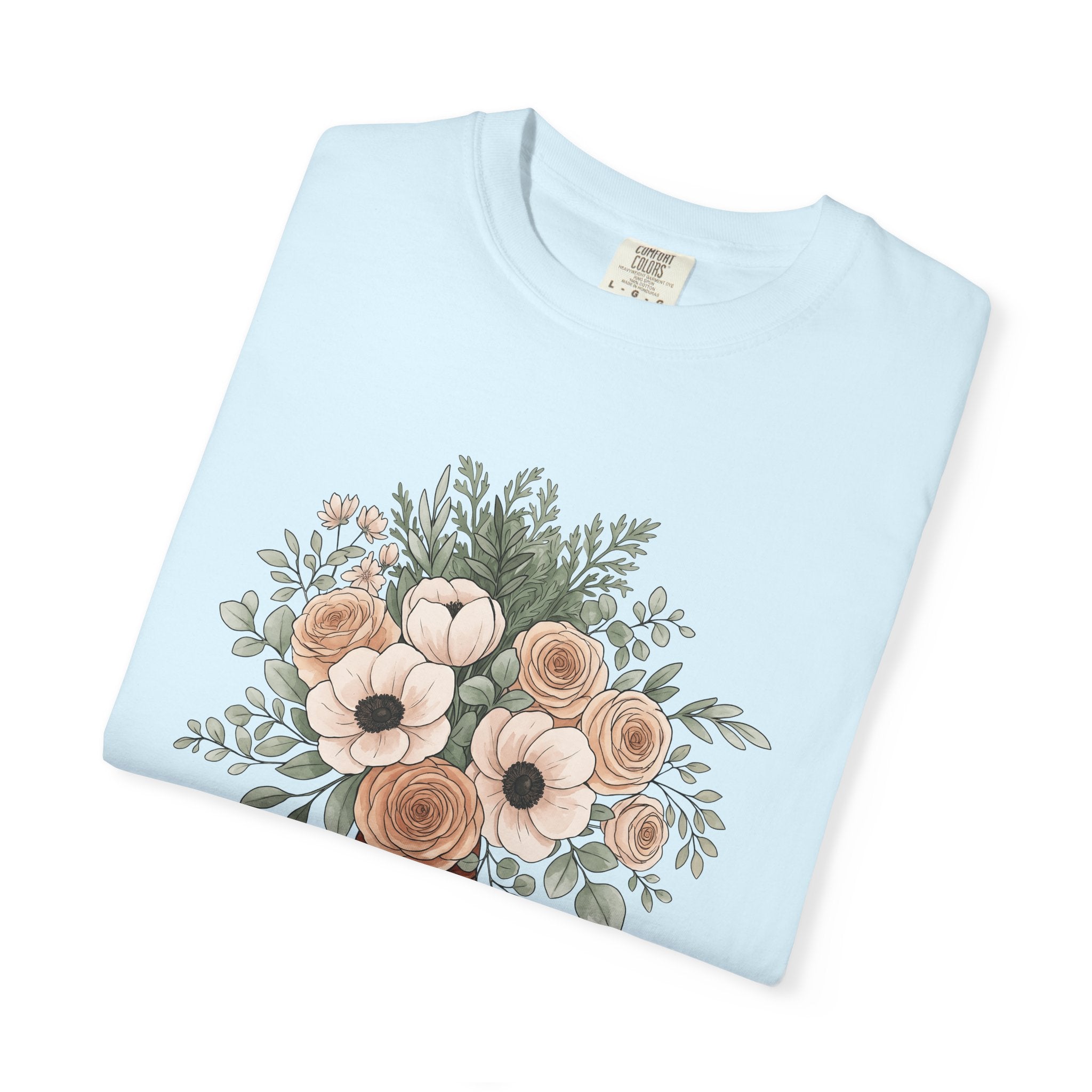 Carrot Flower Bouquet Shirt Easter Bouquet Gift Women Painting Tee Flower Arrangement T-Shirt Spring Fan Floral Art Tshirt Floral Graphic