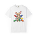 Chihuahua Pet Shirt Dog Xmas Gift Women Cute Tee Puppy T-Shirt Dog Fan Canine Tshirt Winter Graphic Doodle Festive Lights Tshirt