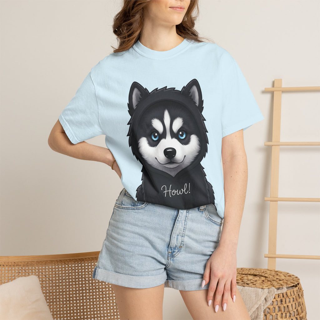 Husky Puppy Shirt Dog Animal Gift Women Cute Tee Puppy T-Shirt Dog Fan Canine Graphic Tshirt Cartoon Hoodie Tshirt