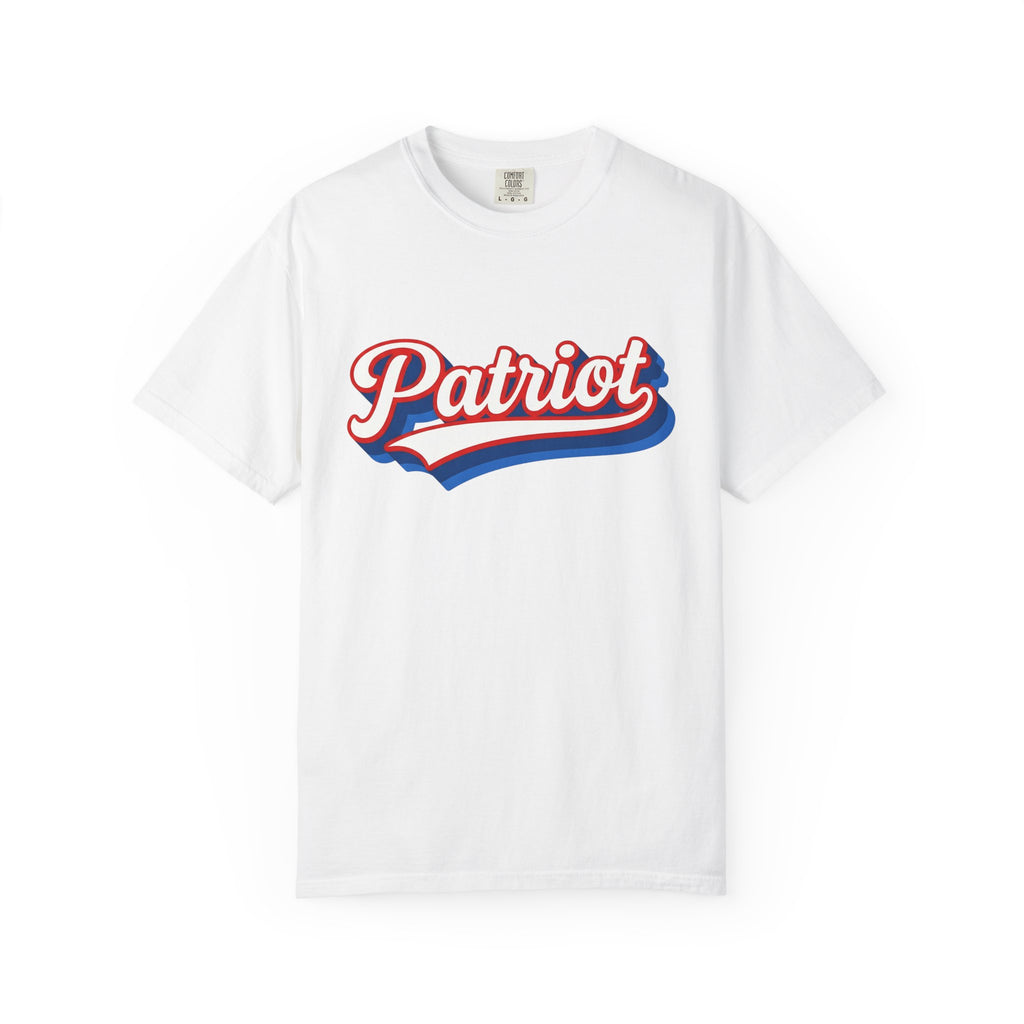 Patriotic Font Shirt America Event Gift Women Heavy Tee Typography T-Shirt American Fan Vintage Tshirt Festival Graphic Rustic Old School