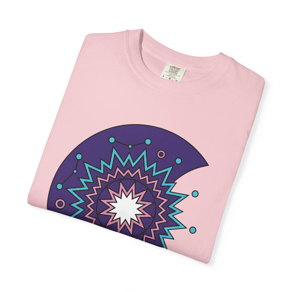 Mandala Moon Shirt Boho Chic Celestial Gift Women Geometric Tee Lunar T-Shirt Hippie Fan Tribal Tshirt Galaxy Graphic Minimalist Star Tshirt