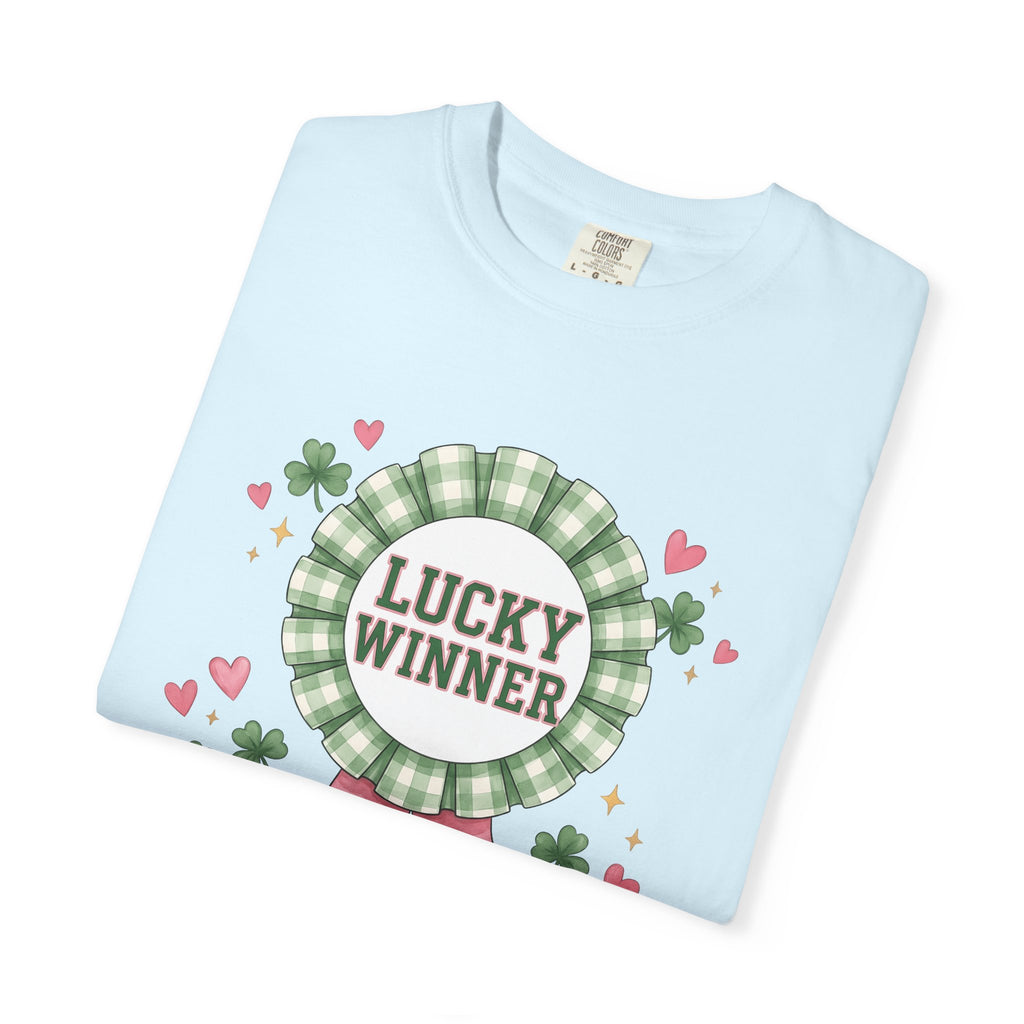Prize Ribbon Shirt St Patrick's Day Charm Gift Women Hand Painted Tee Rosette T-Shirt Lucky Fan Hand Drawn Tshirt Allure Graphic Retro