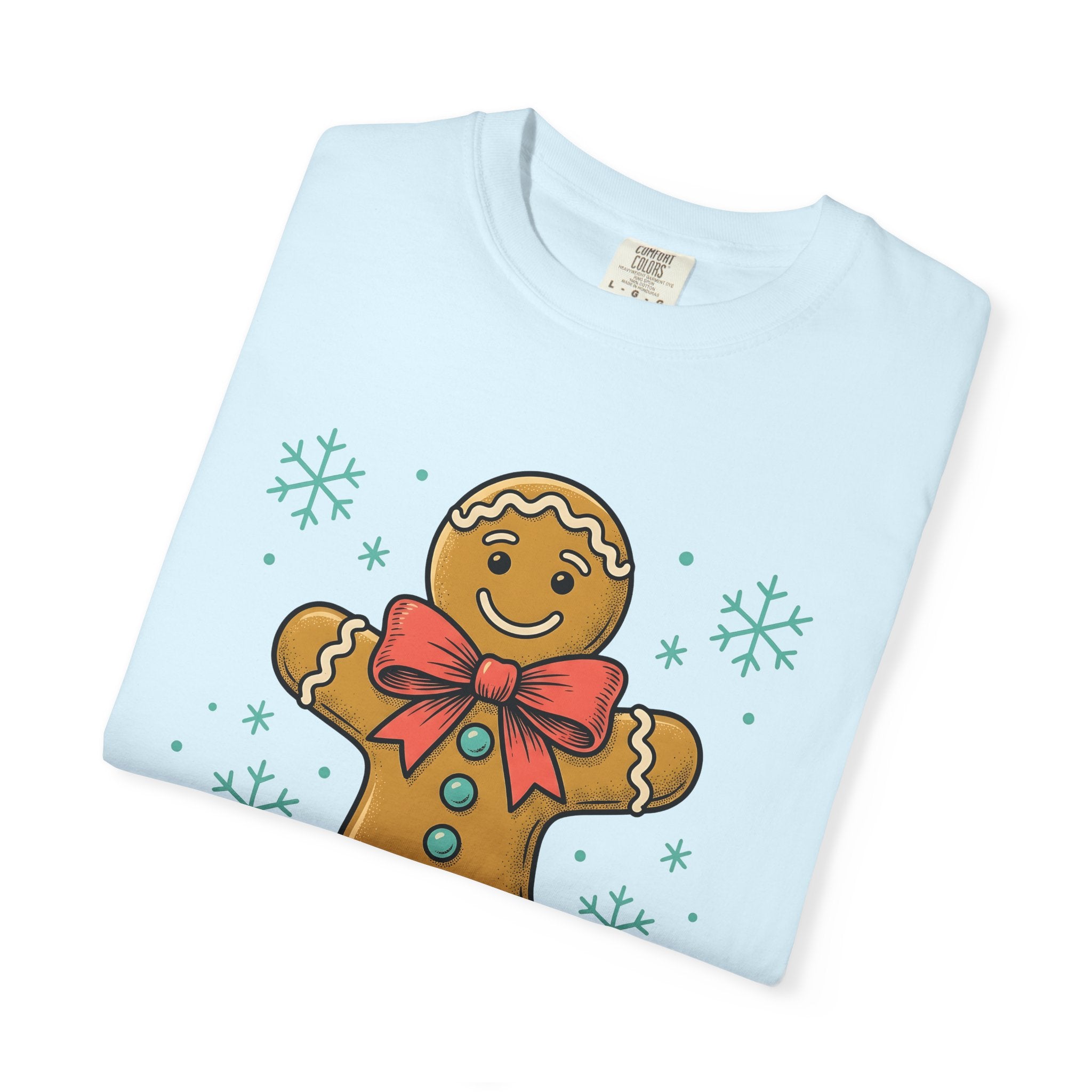 Gingerbread Biscuit Shirt Christmas Season Gift Women Comic Tee Gingerbread Man T-Shirt Xmas Fan Holiday Tshirt Winter Graphic Retro Flakes