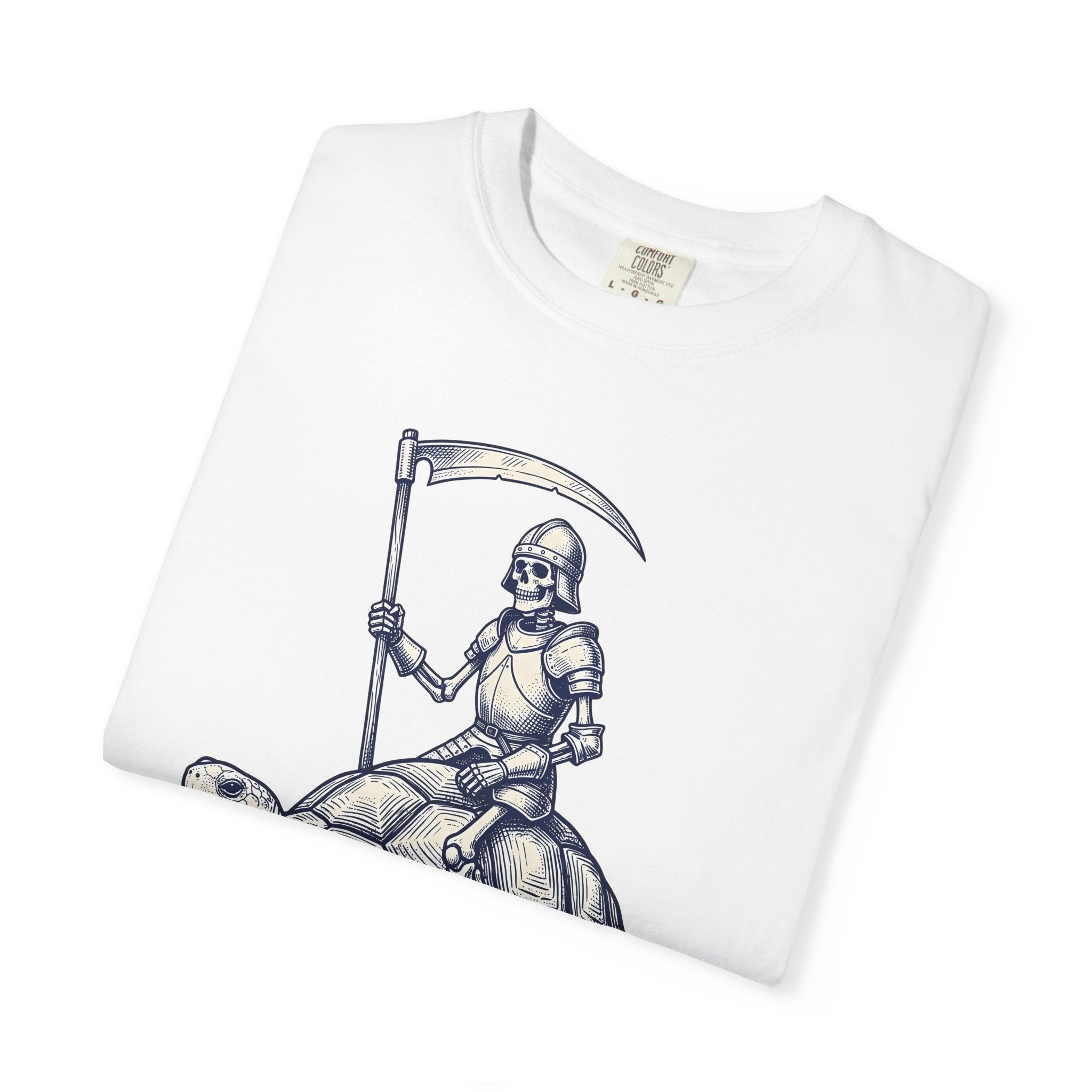Skeleton Warrior Turtle Shirt Gothic Autumn Gift Women Lifelike Tee Turtle Skeleton T-Shirt Dark Fan Realistic Tshirt Fall Graphic Classic
