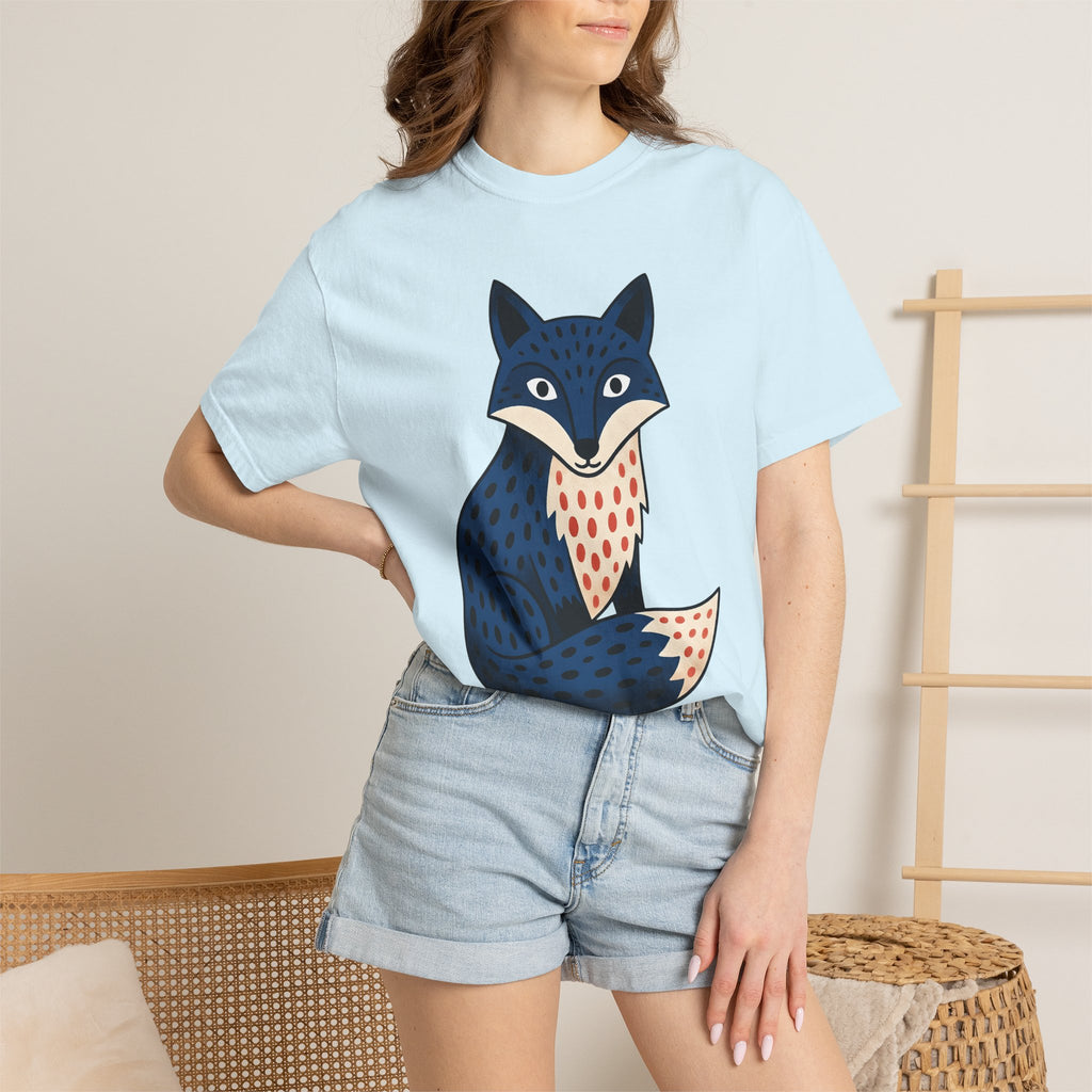 Fox Graphic Shirt Animals Woodland Gift Women Boho Tee Fox T-Shirt Wildlife Fan Vagabond Tshirt Forest Graphic Minimalist Pattern Tshirt