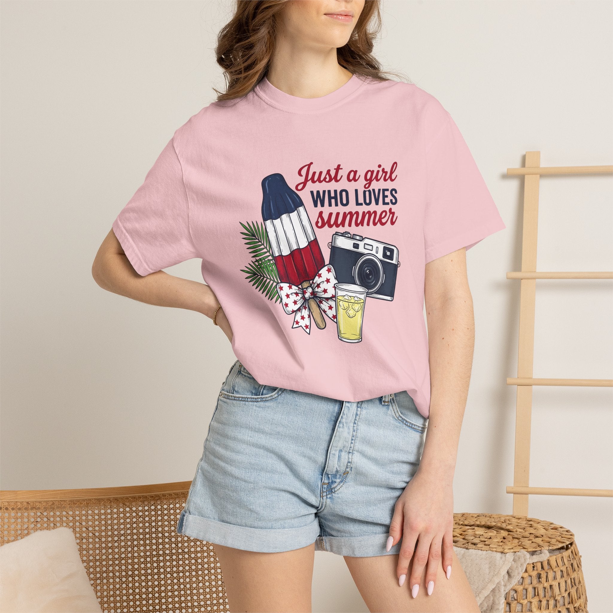 Patriotic Popsicle Shirt 4th Of July Summer Gift Women Hand Drawn Tee Popsicle T-Shirt Independence Day Fan Illustrated Tshirt Summer