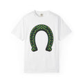 Lucky Horseshoe Shirt St Patrick's Day Amulet Gift Women Hand Drawn Tee Horseshoe T-Shirt St Patricks Fan Hand Drawn Tshirt Charm Graphic