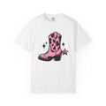 Leather Boot Shirt Cowgirl Ranch Gift Women Comic Tee Boot T-Shirt Cowboy Fan Cartoon Tshirt Farm Graphic Classic Star Pattern Tshirt