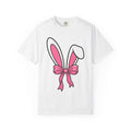 Bunny Ears Shirt Easter Animal Gift Women Cartoon Tee Rabbit Ears T-Shirt Easter Fan Bunny Tshirt Cute Graphic Simple Animal Illustration