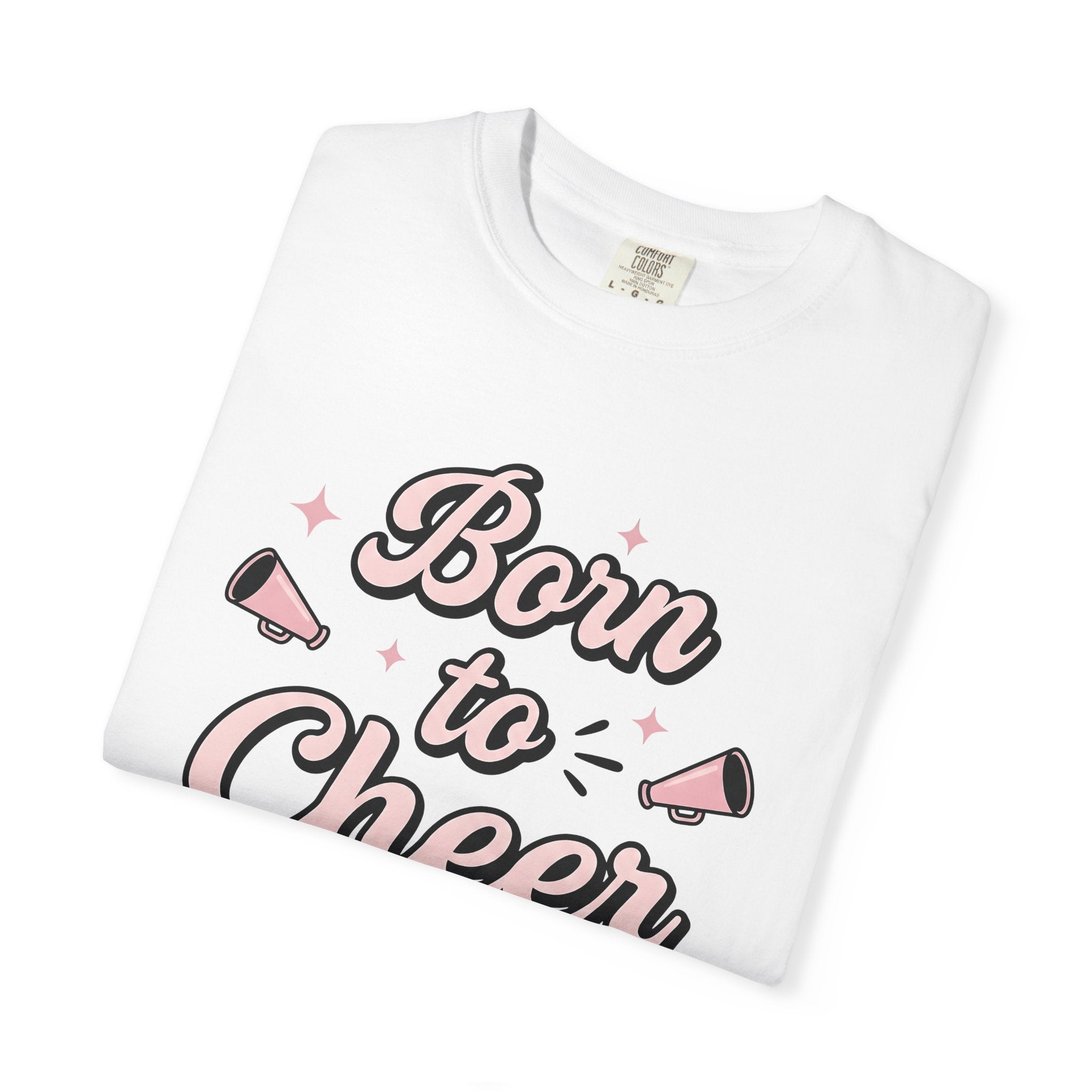 Spirit Megaphone Shirt Cheerleading Group Gift Women Cartoon Tee Megaphone T-Shirt Cheerleader Fan Comic Tshirt Team Graphic Old School Pink