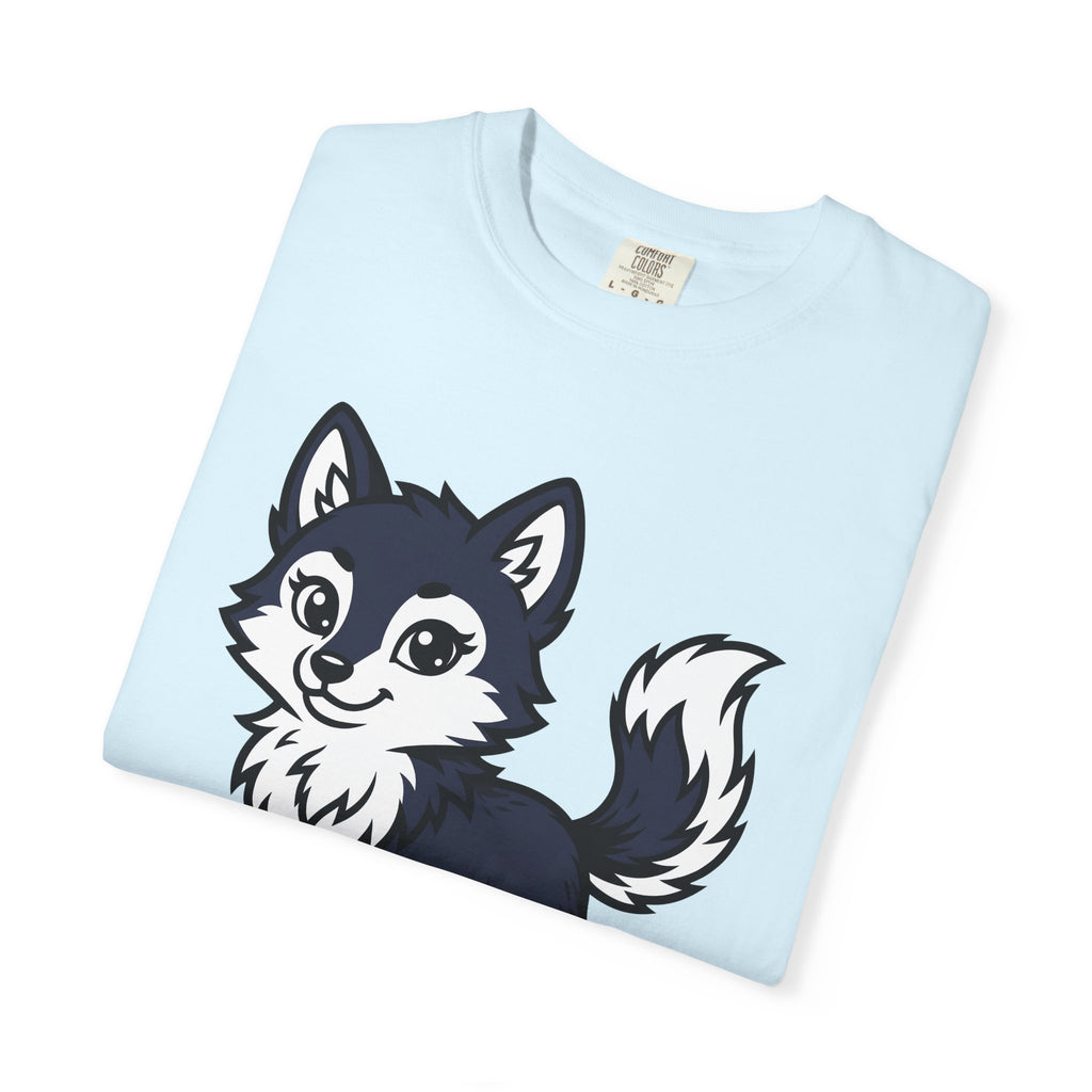 Cute Husky Dog Shirt Animals Pet Gift Women Cartoon Tee Siberian Husky T-Shirt Dog Fan Husky Graphic Pet Design Kawaii Big Eyes Tshirt