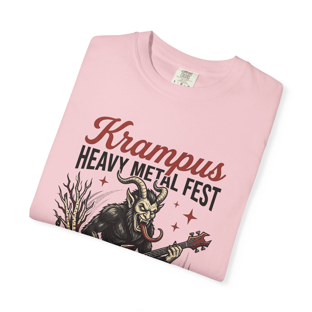 Krampus Guitar Shirt Christmas Gothic Gift Women Tattoo Style Tee Krampus T-Shirt Xmas Fan Traditional Tshirt Dark Graphic Vintage Stars