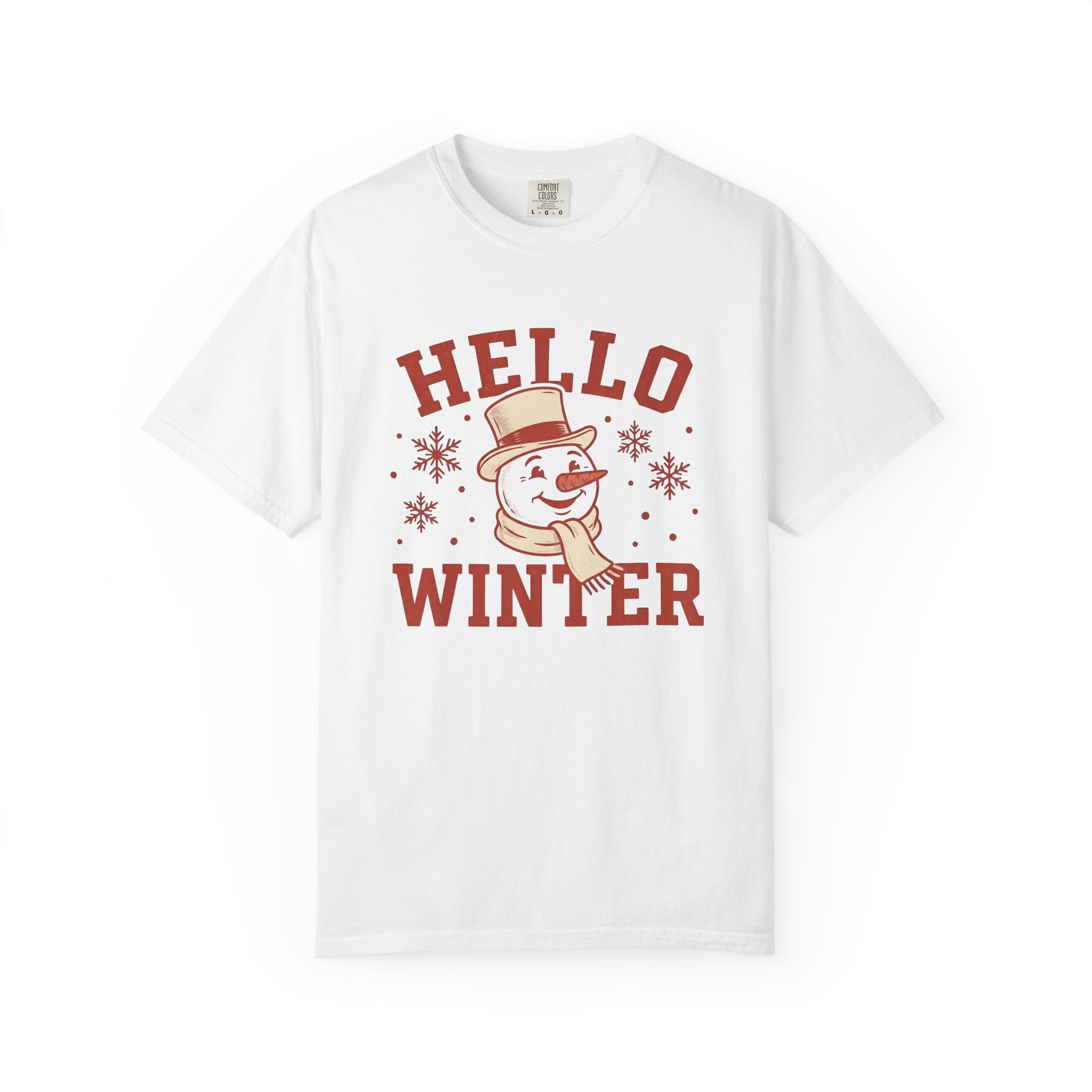 Snowman Clipart Shirt Christmas Cold Gift Women Farmhouse Tee Frosty T-Shirt Xmas Fan Rustic Tshirt Winter Graphic Nostalgic Ice Flakes