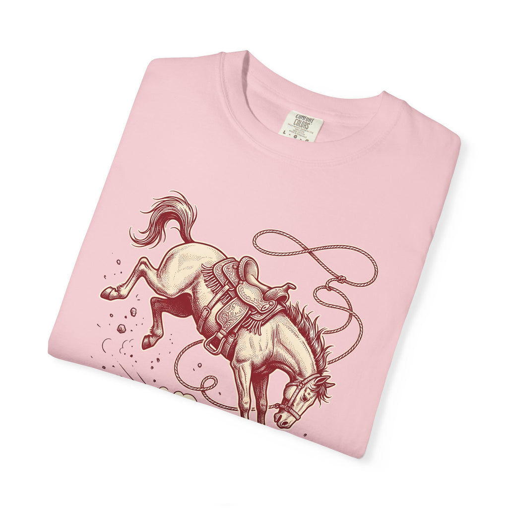Bronc Horse Shirt Cowgirl Barrel Racing Gift Women Country Tee Mustang T-Shirt Rodeo Fan Western Tshirt Rodeo Graphic Retro Rope Tshirt