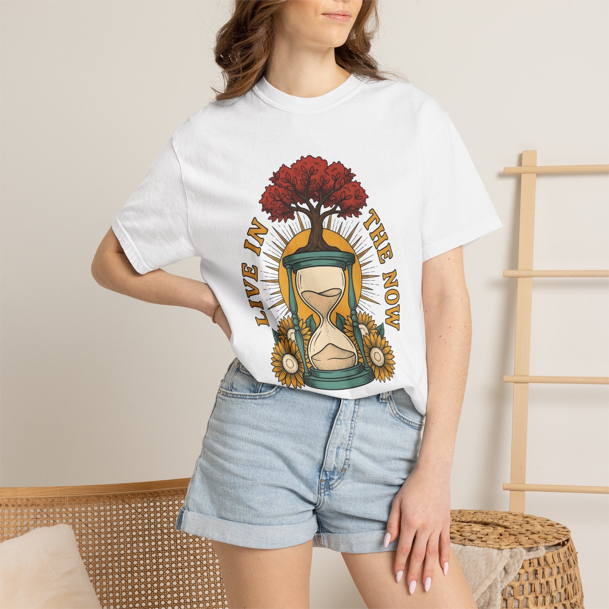 Hourglass Tree Shirt Boho Chic Wilderness Gift Women Tribal Tee Hourglass T-Shirt Bohemian Fan Ethnic Tshirt Wild Graphic Farmhouse