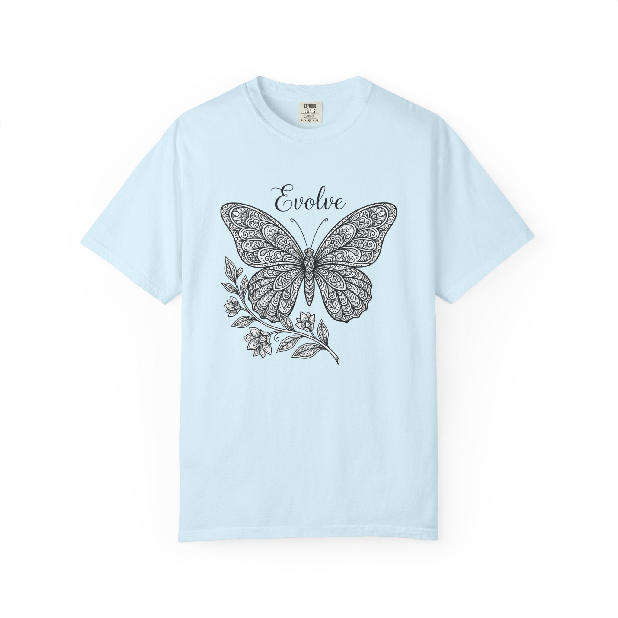 Butterfly Print Shirt Animals & Flowers Flora Gift Women Vintage Tee Butterfly T-Shirt Wildlife Fan Insect Tshirt Botanical Graphic Abstract