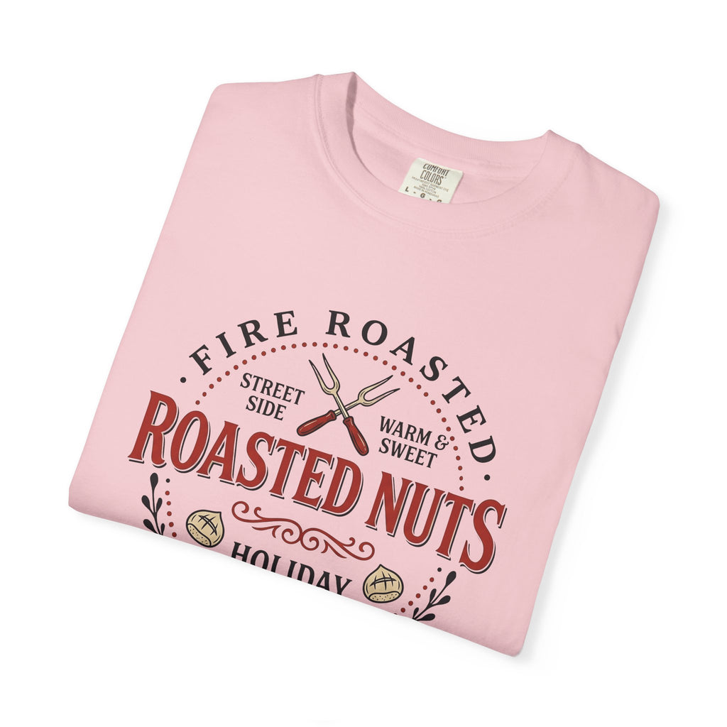 Chestnut Roasting Shirt Christmas Ingredients Gift Women Sketch Tee Roasting T-Shirt Xmas Fan Roasting Illustration Ingredient Graphic