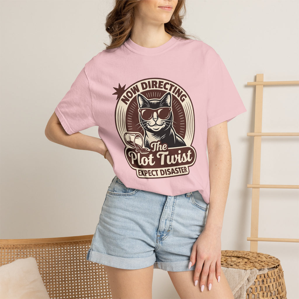 Cat Shades Shirt Funny Pets Gift Women Classic Tee Cat Sunglasses T-Shirt Humor Fan Retro Tshirt Animal Graphic Pop Art Tipped Cup Tshirt