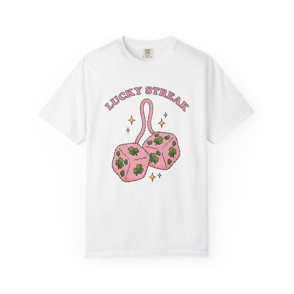 Fuzzy Dice Shirt St Patrick's Day Fortune Gift Women Comic Tee Fuzzy Dice T-Shirt Luck Fan Cartoon Tshirt Prosperity Graphic Vintage Clover