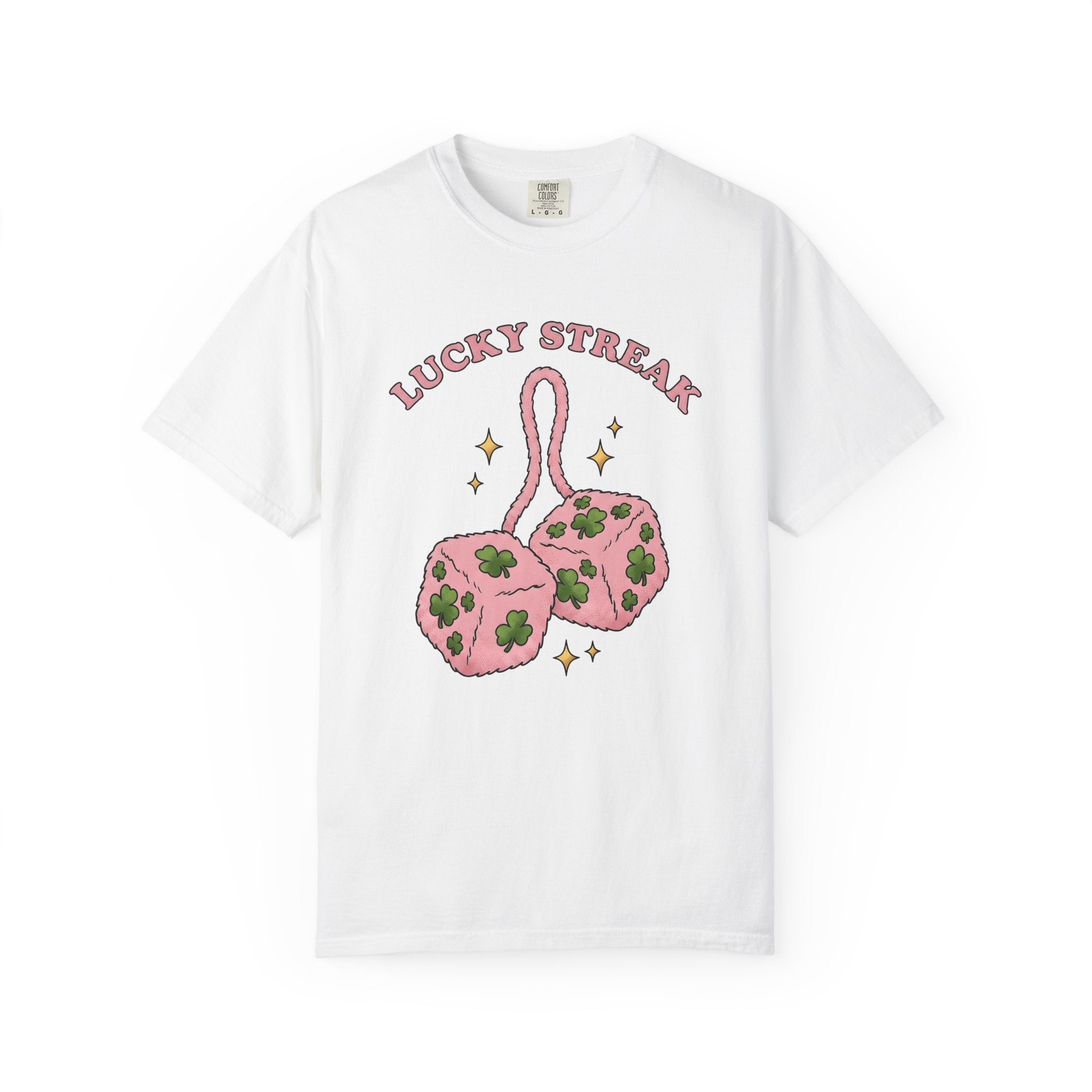 Fuzzy Dice Shirt St Patrick's Day Fortune Gift Women Comic Tee Fuzzy Dice T-Shirt Luck Fan Cartoon Tshirt Prosperity Graphic Vintage Clover