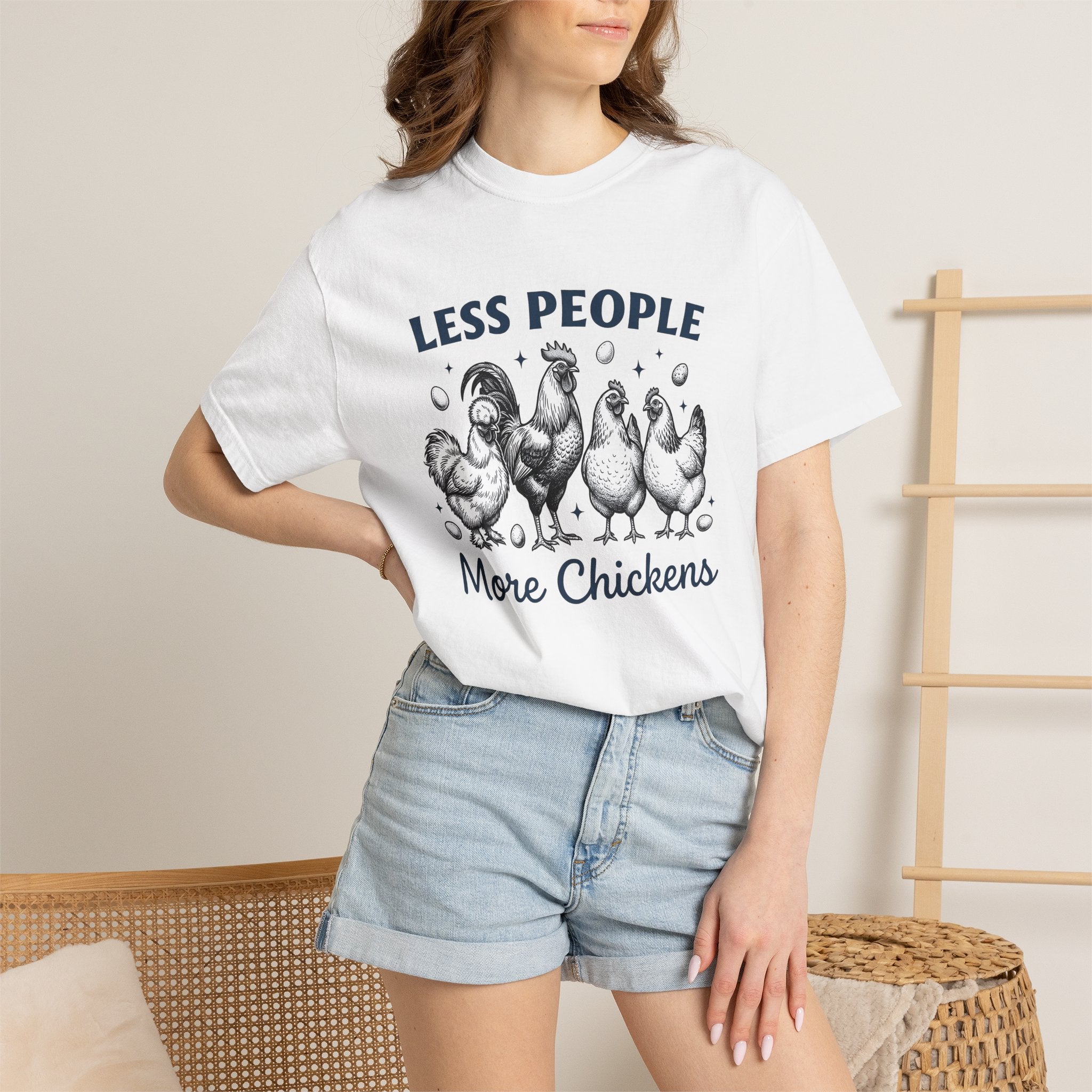 Chicken Group Shirt Chicken Farm Gift Women Hand Drawn Tee Flock T-Shirt Poultry Fan Hen Tshirt Ranch Graphic Vintage Eggs Tshirt