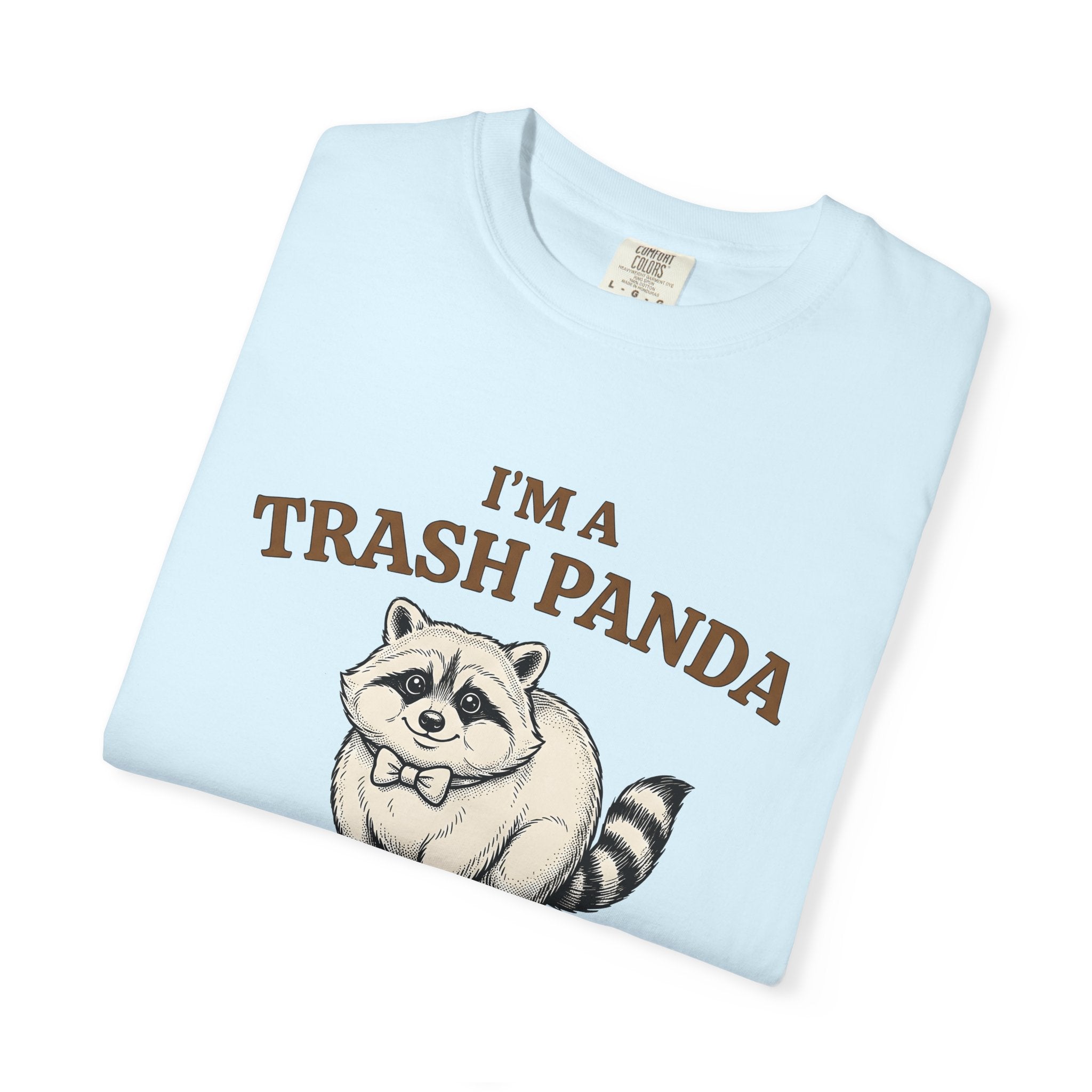 Raccoon Graphic Shirt Funny Animal Gift Women Cute Tee Trash Panda T-Shirt Humor Fan Cartoon Tshirt Wildlife Graphic Hand Drawn Bow Tie
