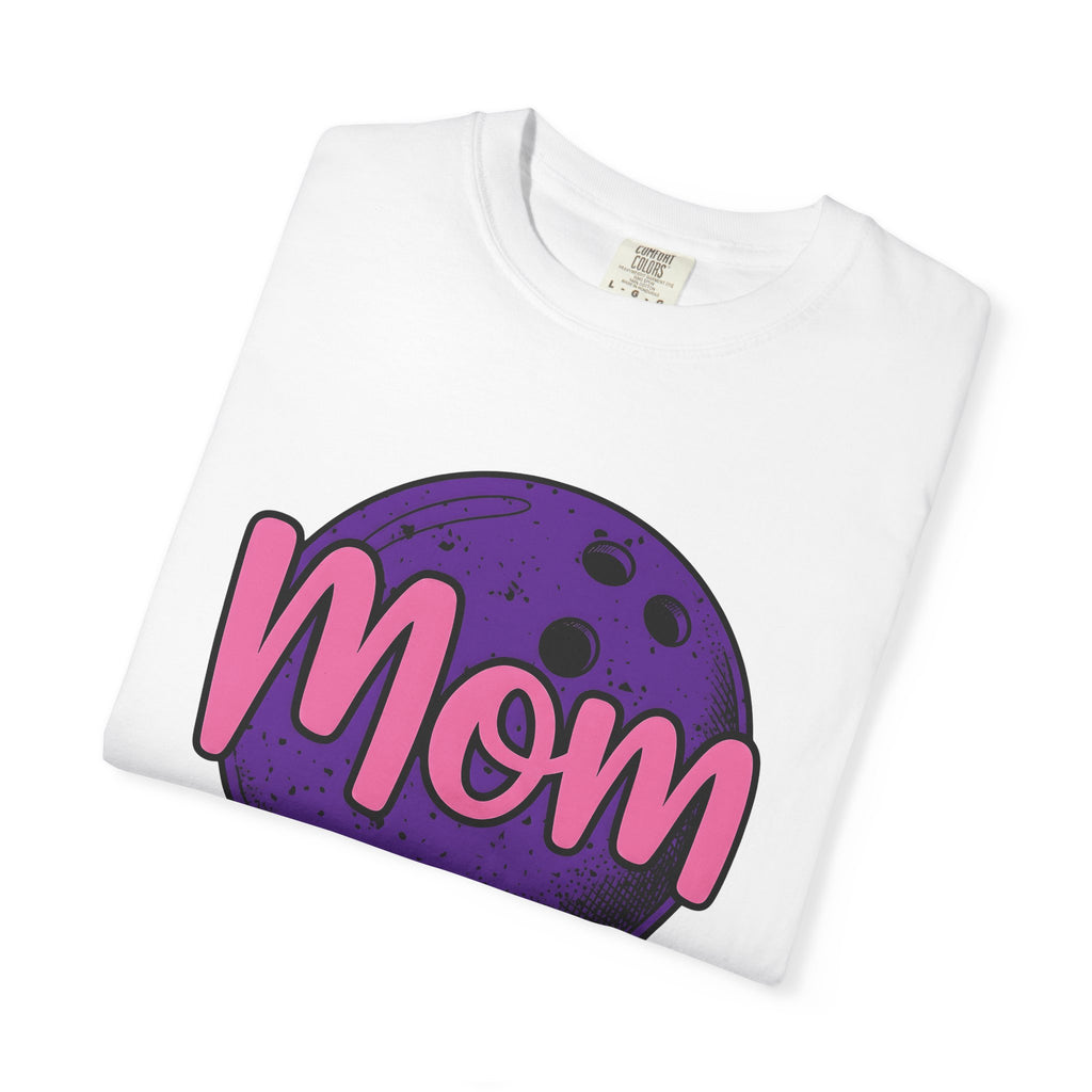 Bowling Ball Shirt Mom Sports Gift Women Bold Tee Bowling Ball T-Shirt Mom Fan Graphic Tshirt Athlete Graphic Retro Script Tshirt